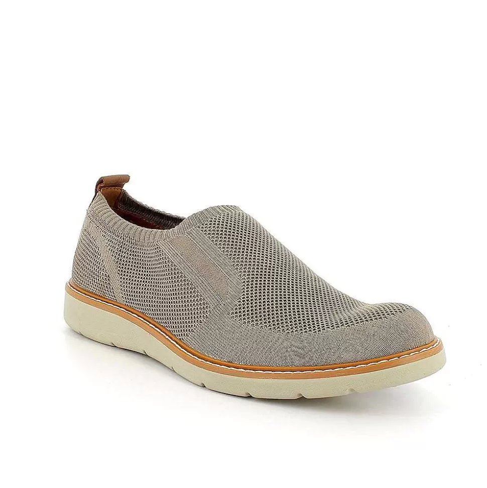 Beige Men'S Sock Sneakers-Igi&Co Outlet