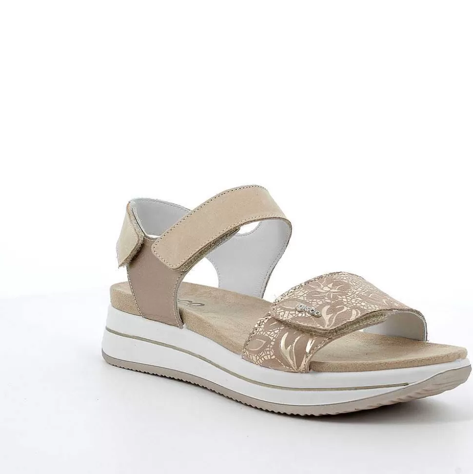 Beige Women'S Leather Sandal-Igi&Co Store