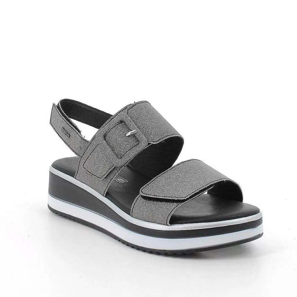 Black Glitter Women'S Wedge Sandals-Igi&Co Flash Sale