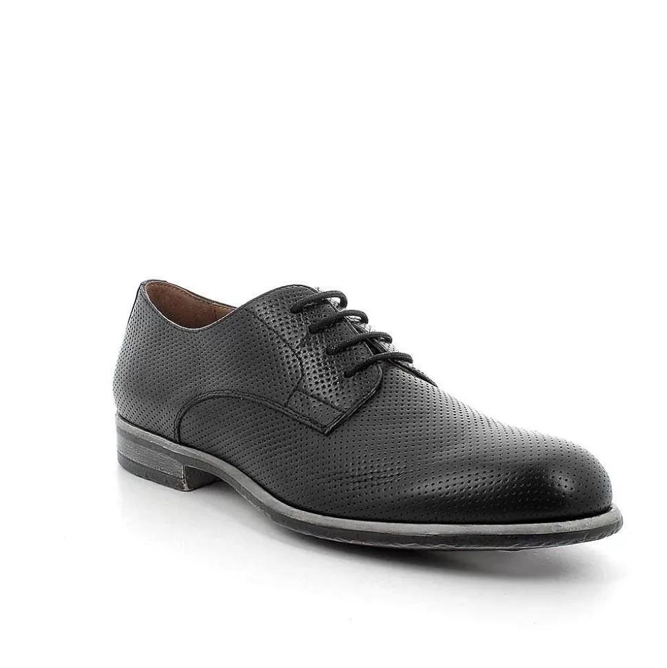 Black Men'S Leather Lace-Ups-Igi&Co Cheap