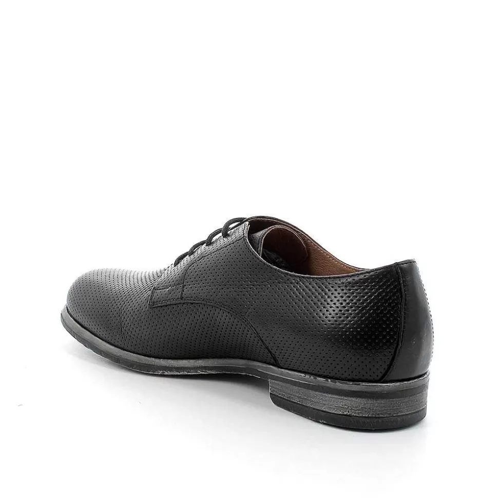 Black Men'S Leather Lace-Ups-Igi&Co Cheap