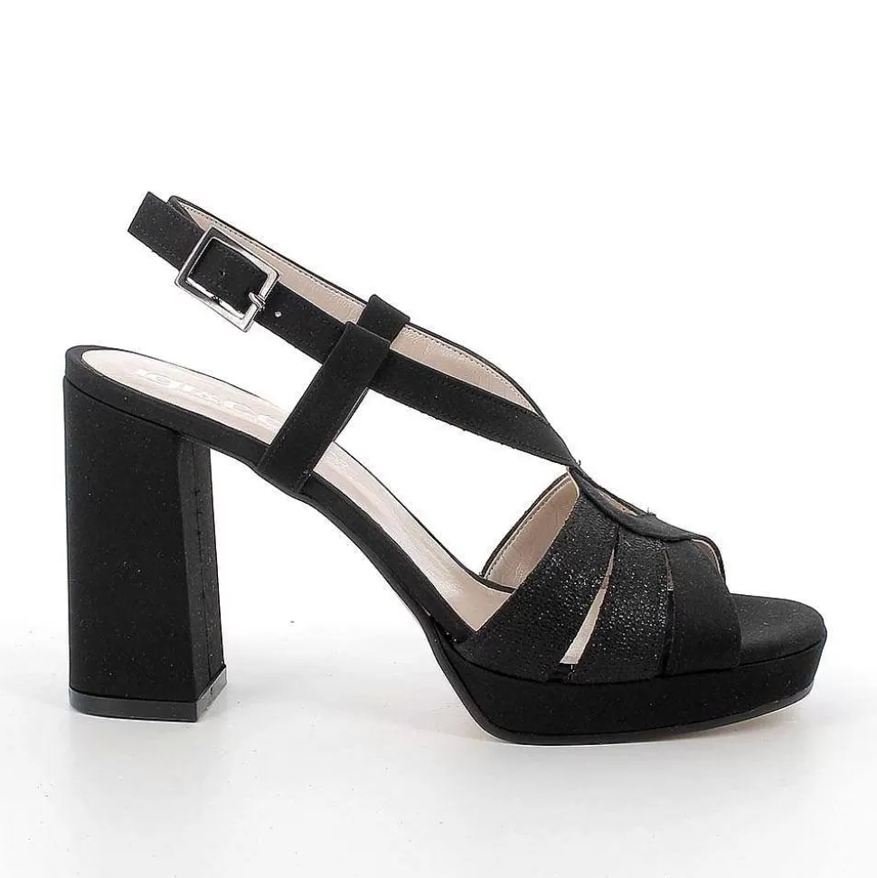 Black Women'S Heeled And Platform Sandals-Igi&Co Sale