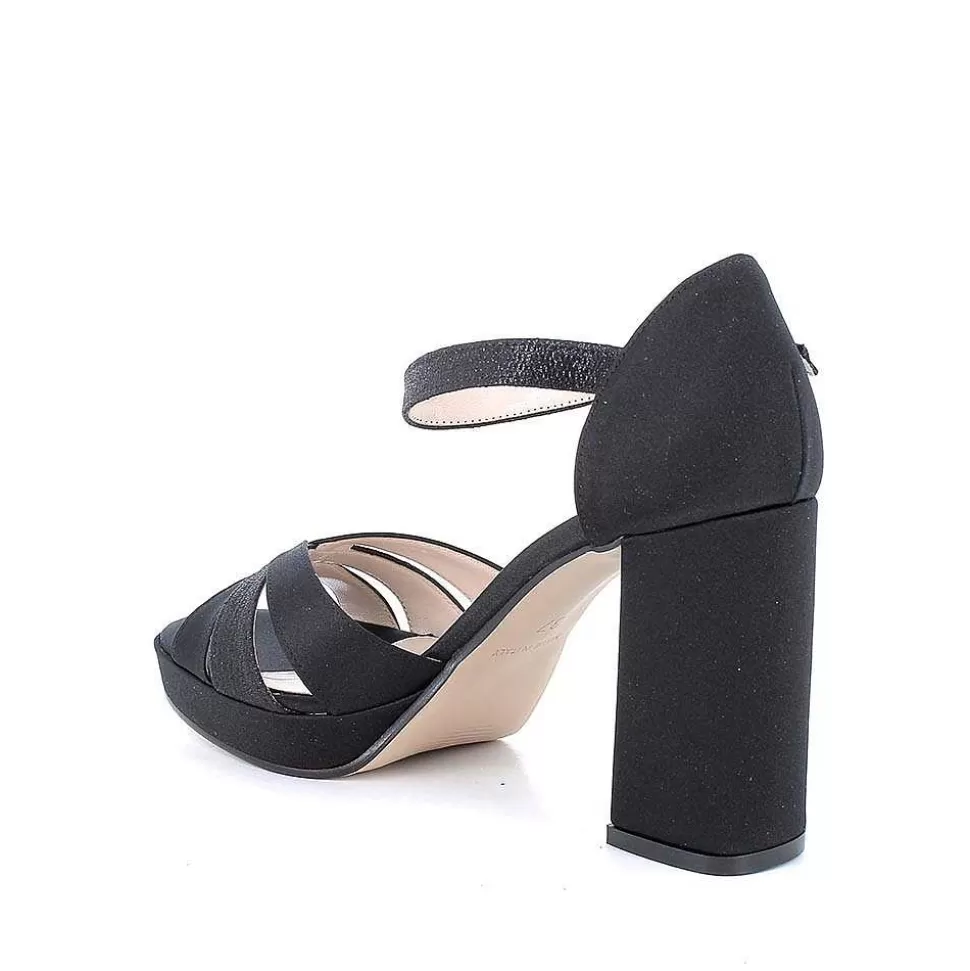 Black Women'S Heeled And Platform Sandals-Igi&Co Shop