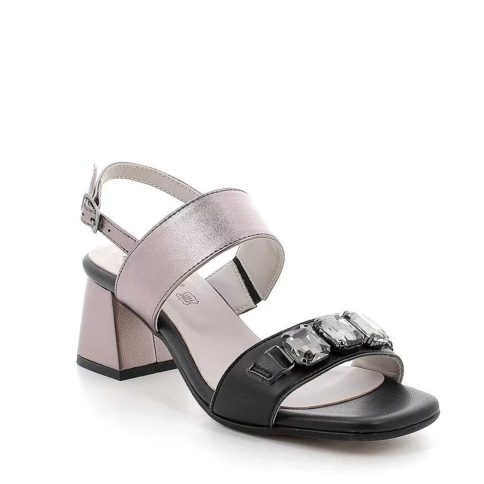 Black Women'S Heeled Sandals-Igi&Co Sale