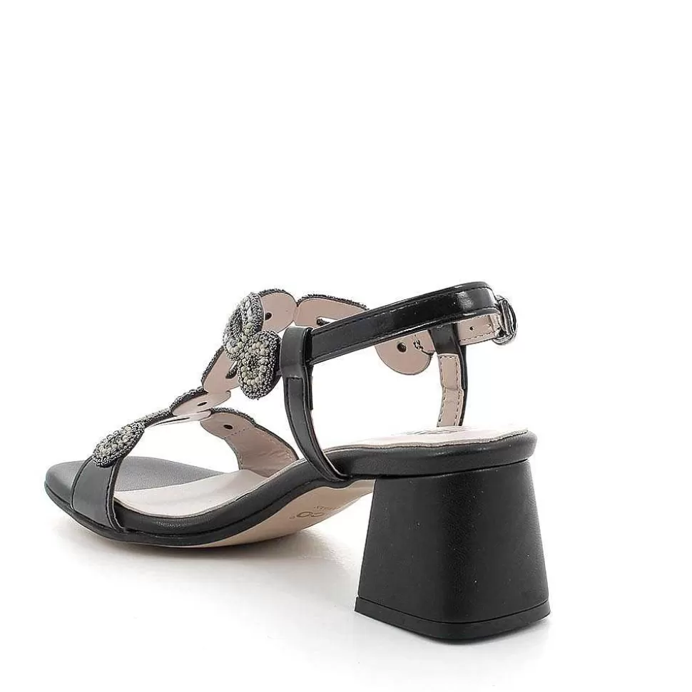 Black Women'S Heeled Sandals-Igi&Co Outlet