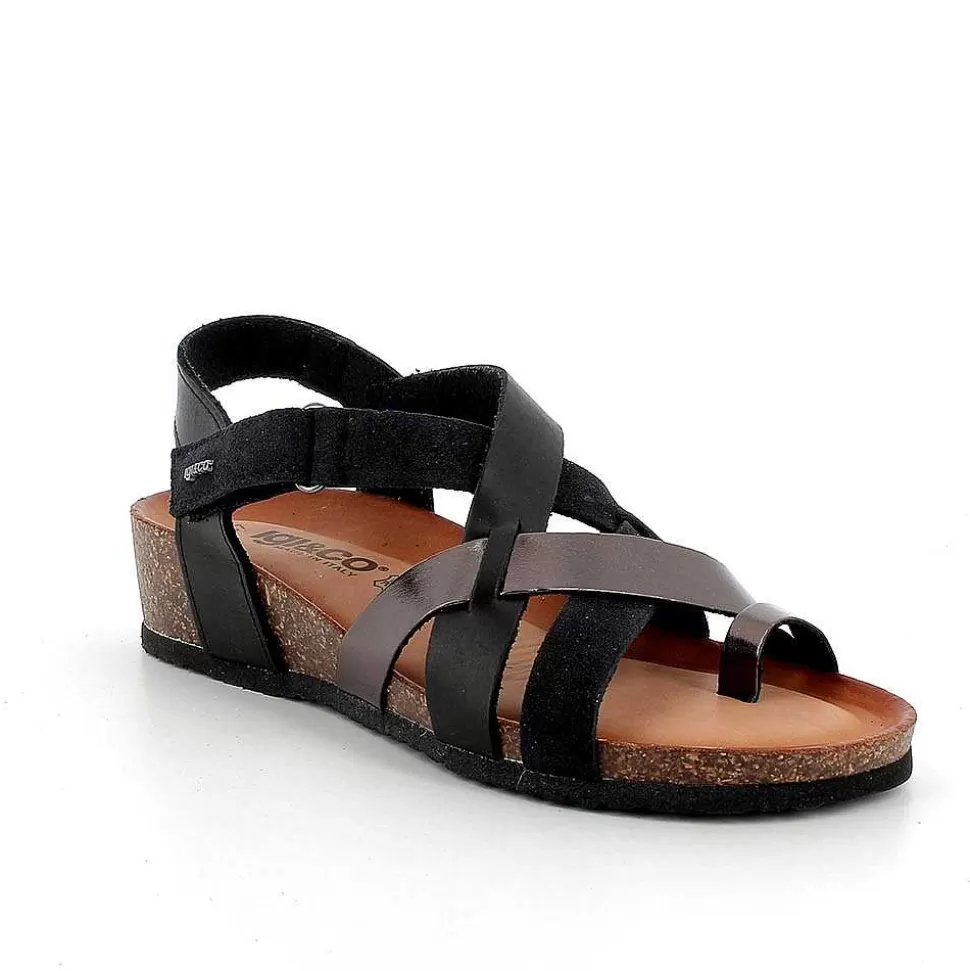 Black Women'S Leather Flip Flop Sandals-Igi&Co Hot