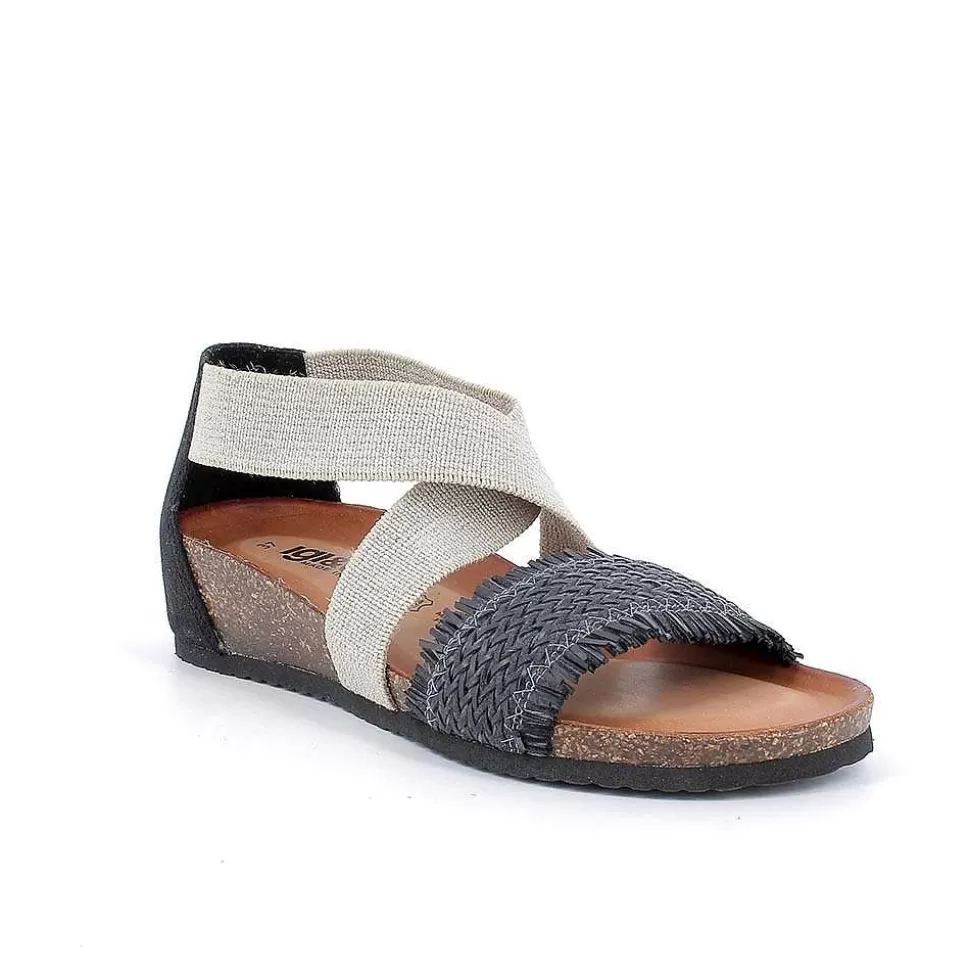 Black Women'S Leather Sandals-Igi&Co Flash Sale