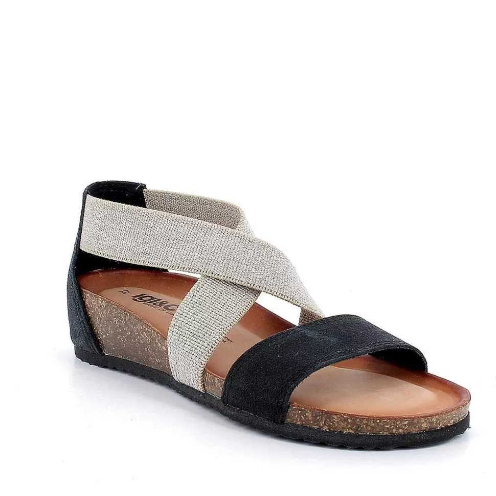 Black Women'S Leather Sandals-Igi&Co Discount