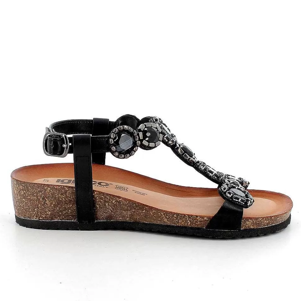 Black Women'S Sandals-Igi&Co Cheap