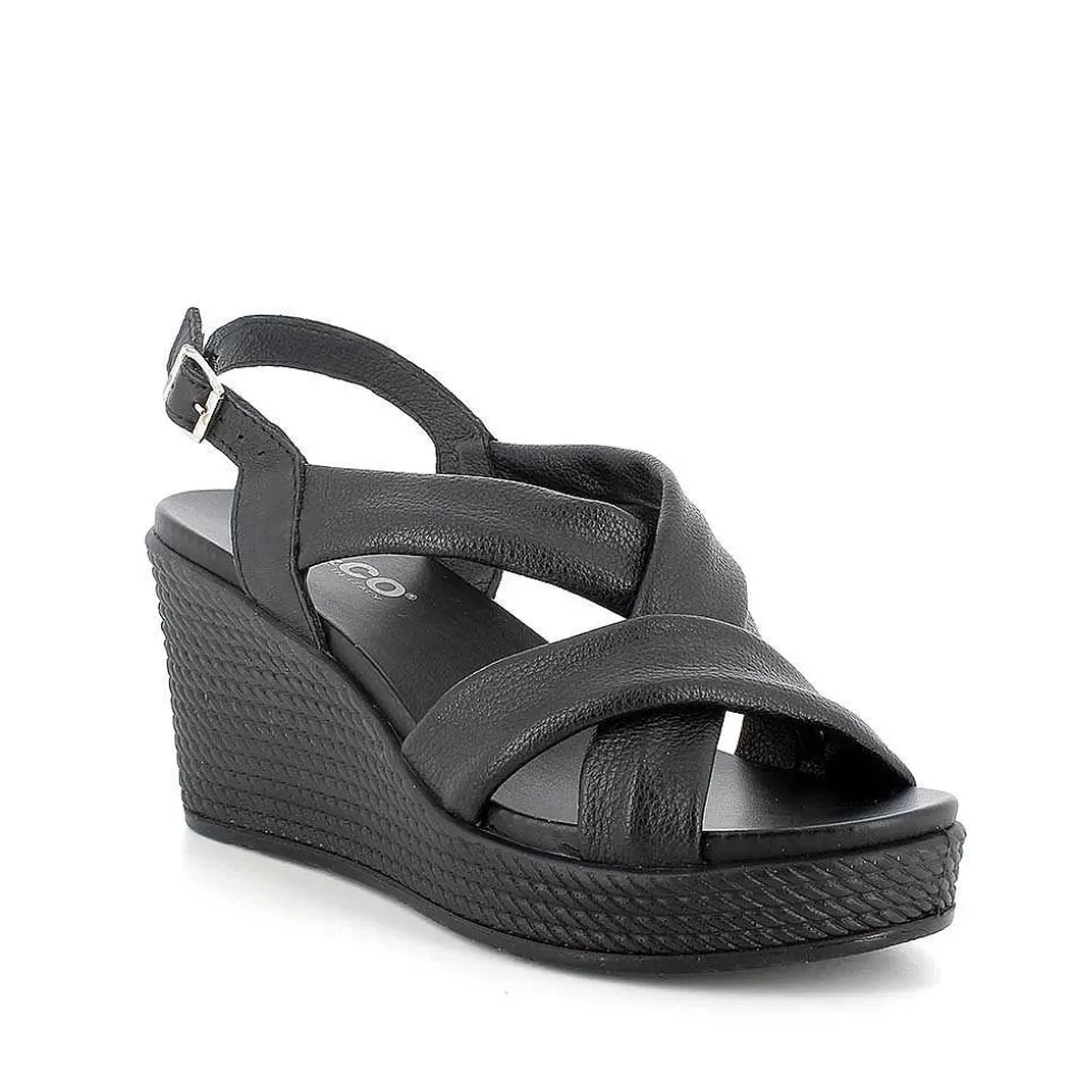 Black Women'S Wedge Sandals-Igi&Co Store