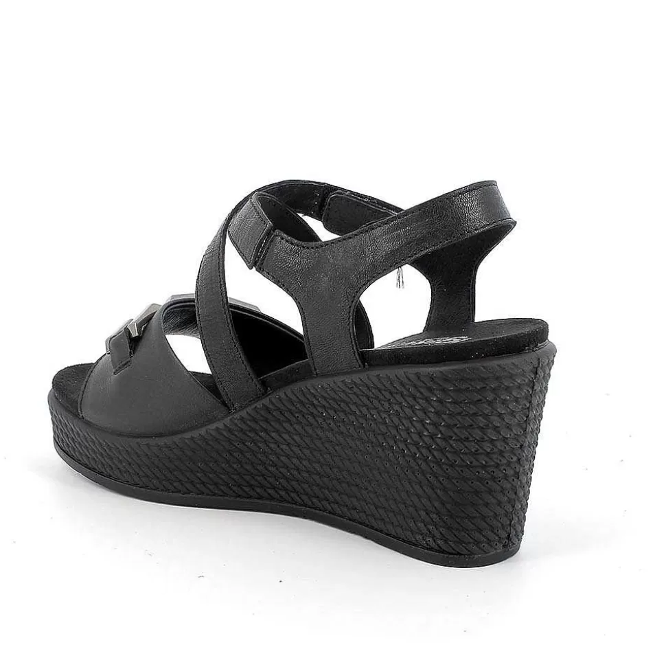 Black Women'S Wedge Sandals-Igi&Co Shop