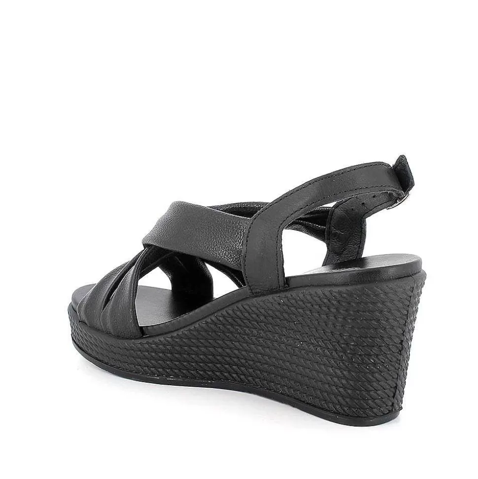 Black Women'S Wedge Sandals-Igi&Co Store
