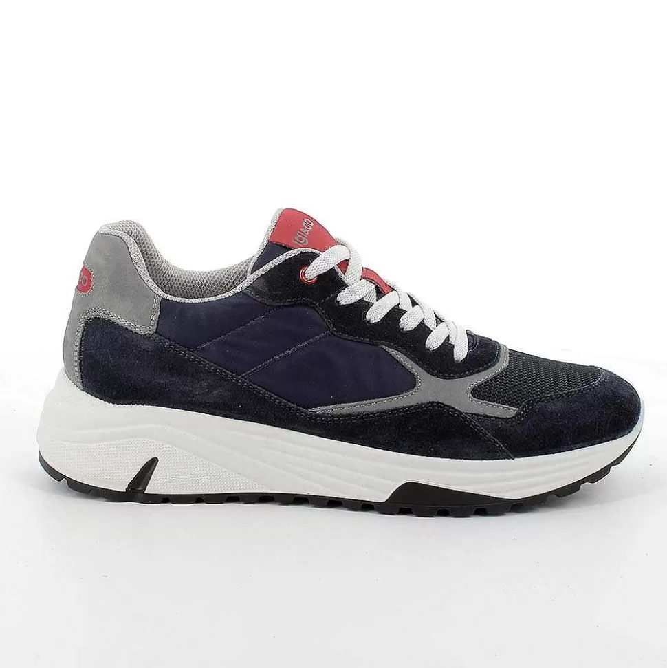 Blue Men'S Sneakers-Igi&Co Flash Sale