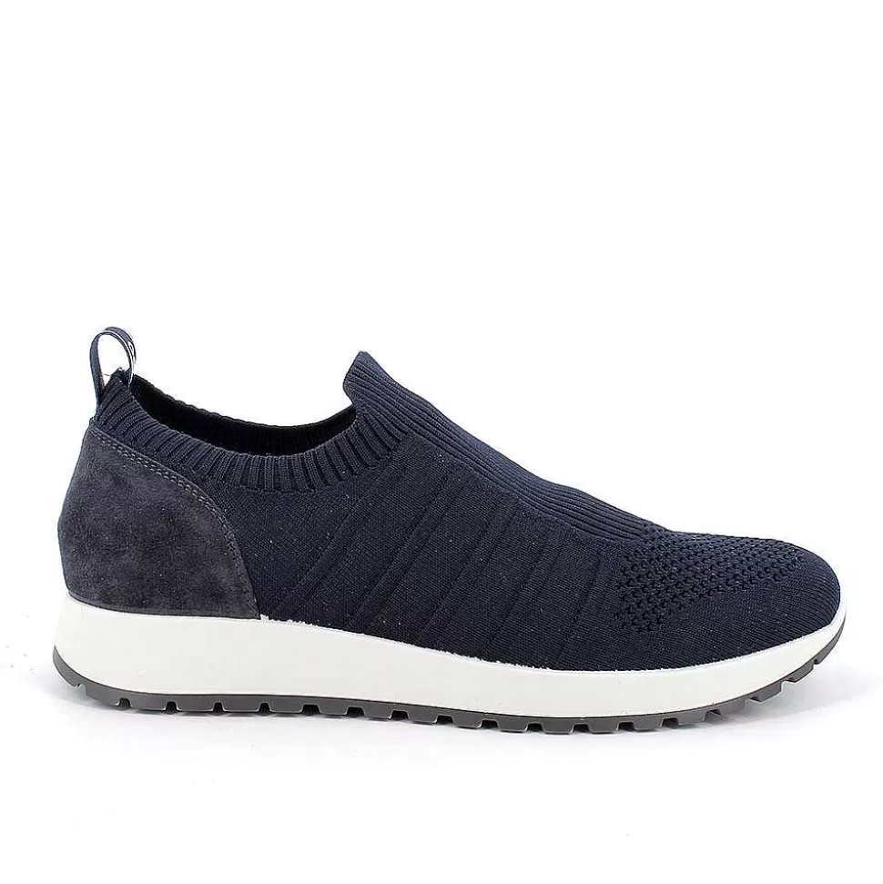 Blue Men'S Sock Sneakers-Igi&Co Cheap