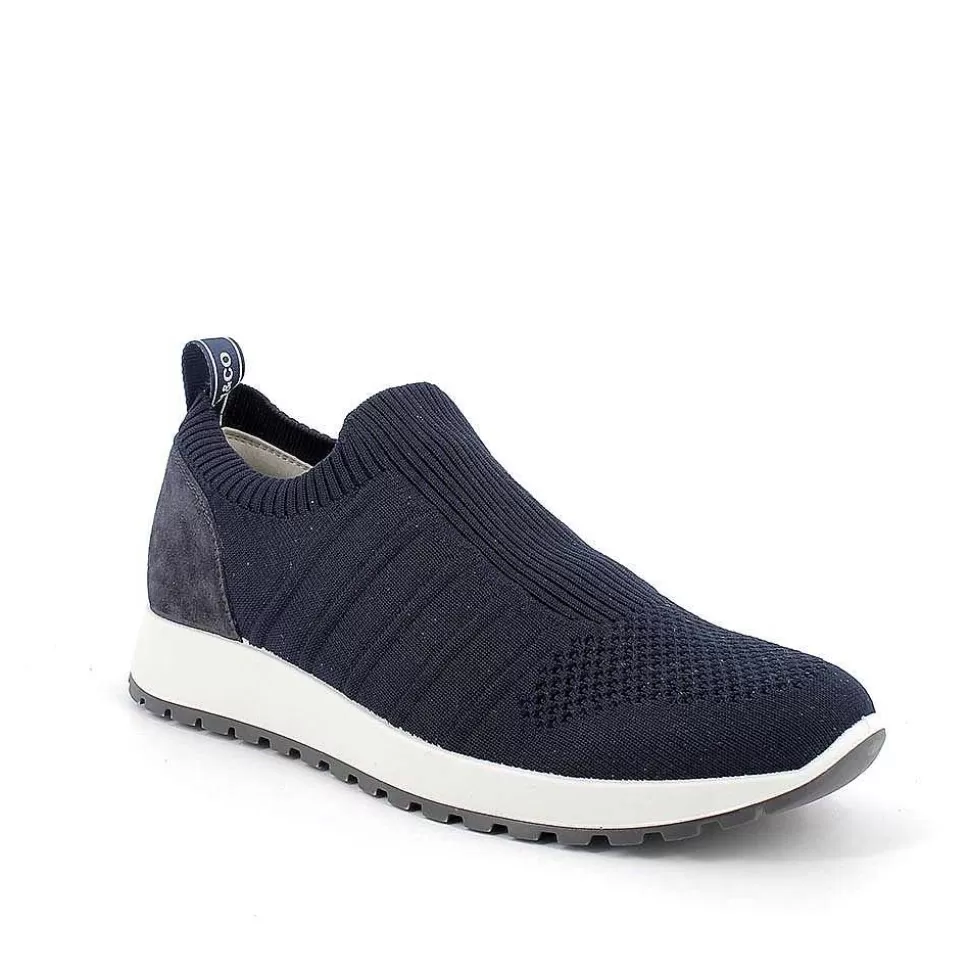 Blue Men'S Sock Sneakers-Igi&Co Cheap