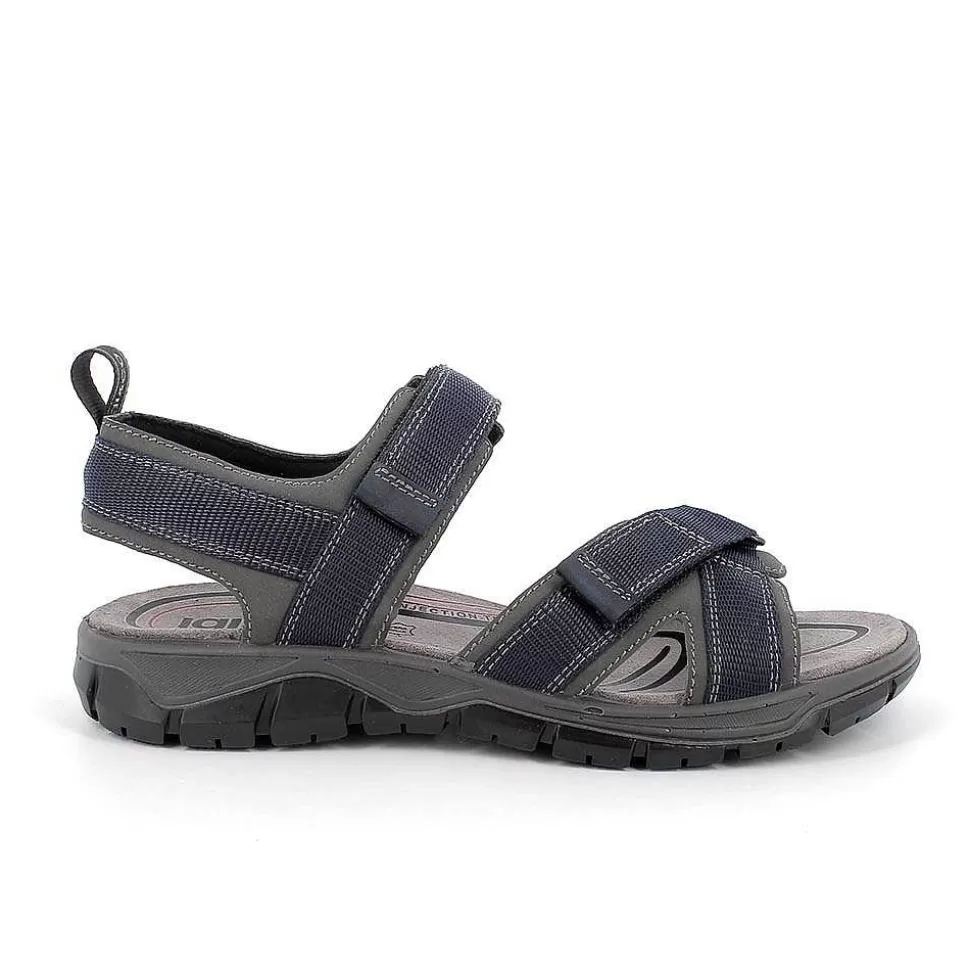 Blue-Grey Men'S Sandals-Igi&Co Best