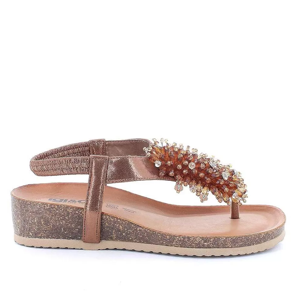 Bronze Women'S Flip Flop Sandals-Igi&Co Sale