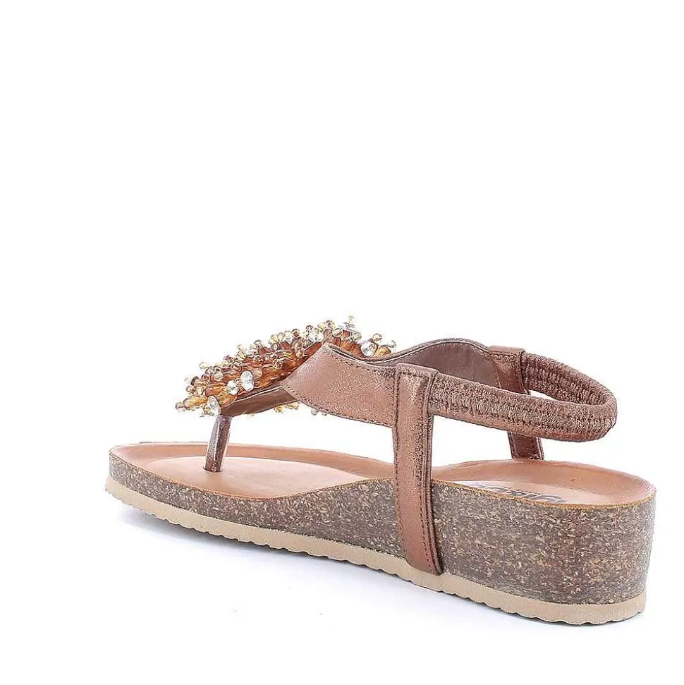 Bronze Women'S Flip Flop Sandals-Igi&Co Sale