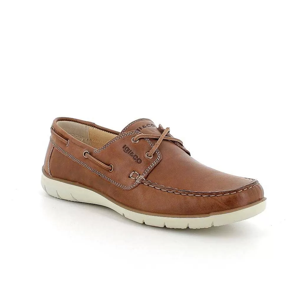 Brown Men'S Leather Loafers-Igi&Co Cheap