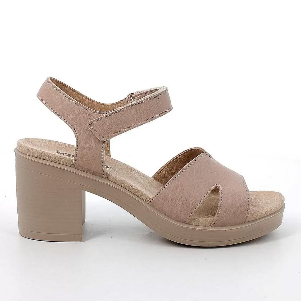 Corda Women'S Leather Heeled Sandals-Igi&Co New