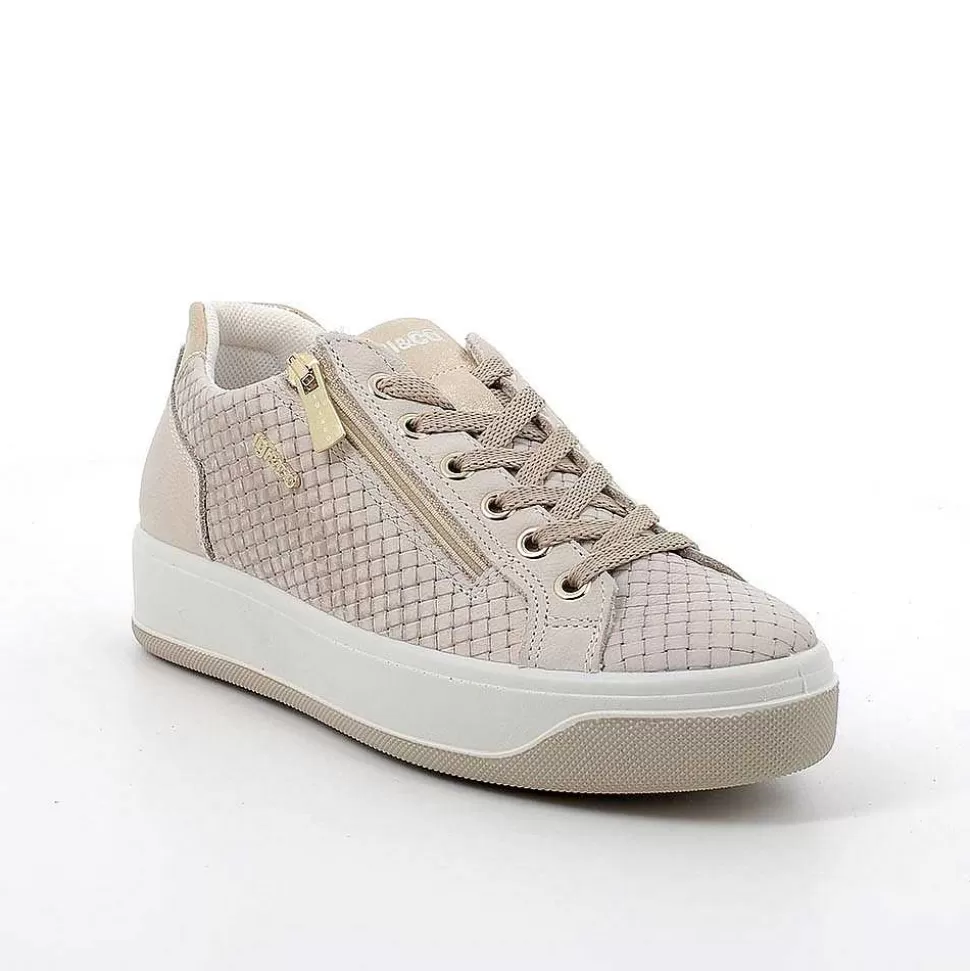 Cream Women'S Leather Sneakers-Igi&Co Best