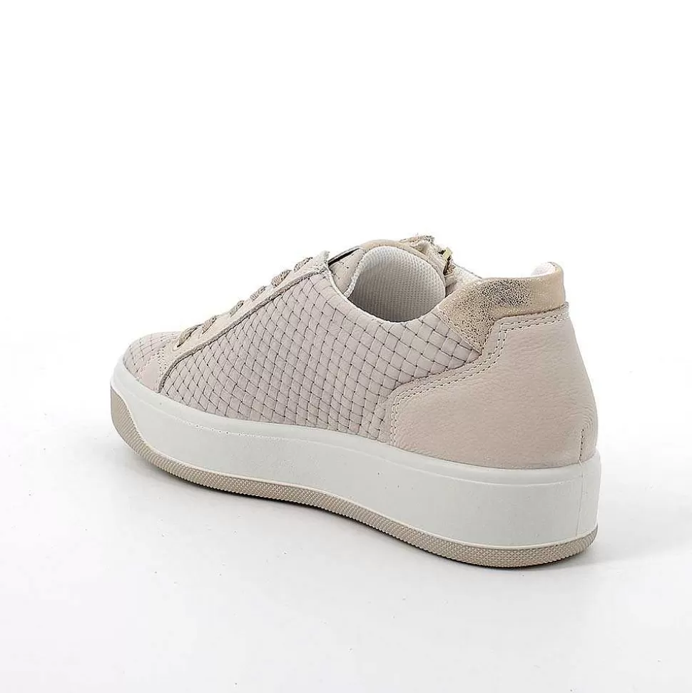 Cream Women'S Leather Sneakers-Igi&Co Best