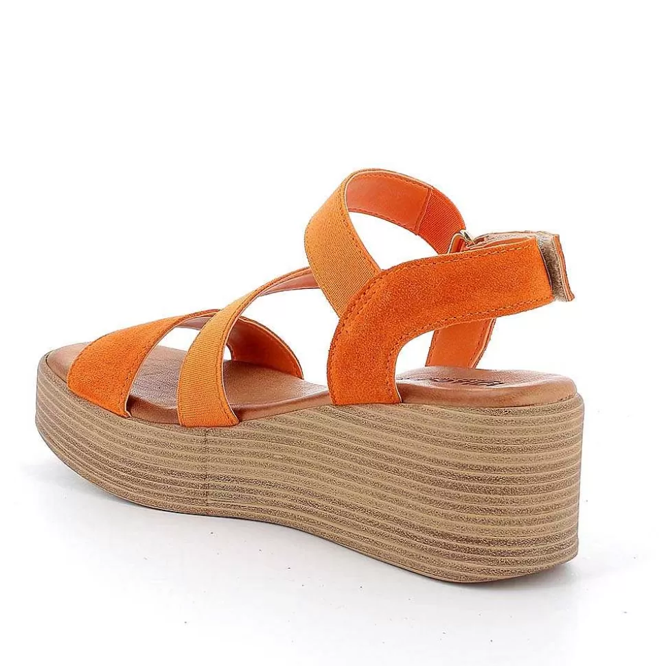 Curry Women'S Leather Wedge Sandals-Igi&Co Online