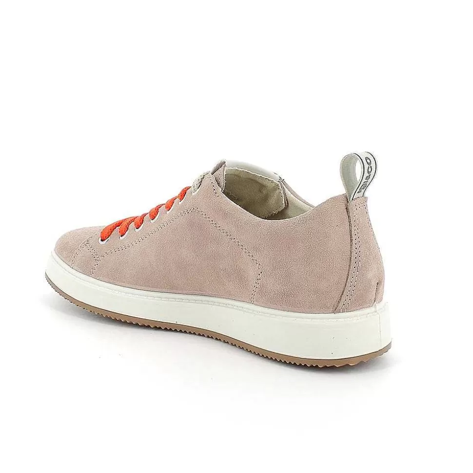 Dark Beige Men'S Leather Sneakers-Igi&Co Outlet