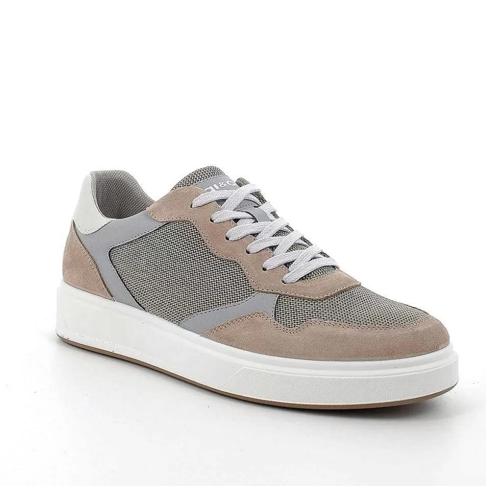 Dark Beige Men'S Sneakers-Igi&Co Best Sale