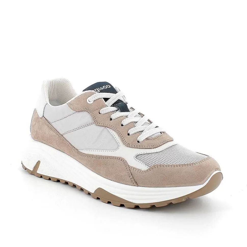 Dark Beige Men'S Sneakers-Igi&Co Store