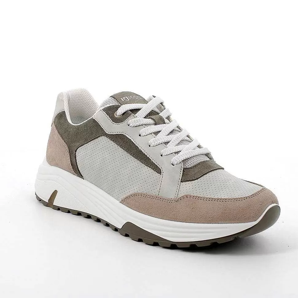 Dark Beige Men'S Sneakers-Igi&Co Outlet