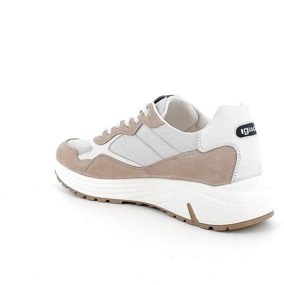 Dark Beige Men'S Sneakers-Igi&Co Store