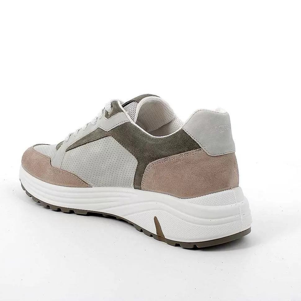 Dark Beige Men'S Sneakers-Igi&Co Outlet