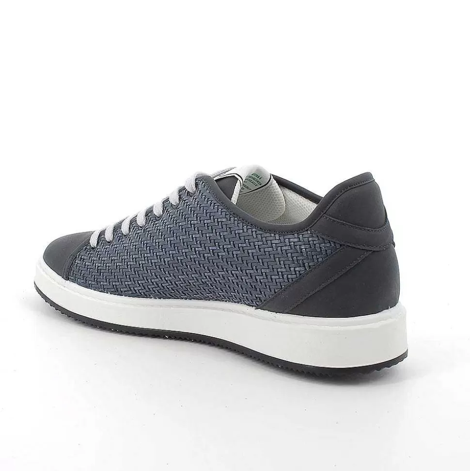 Dark Blue Men'S Sneakers-Igi&Co Fashion
