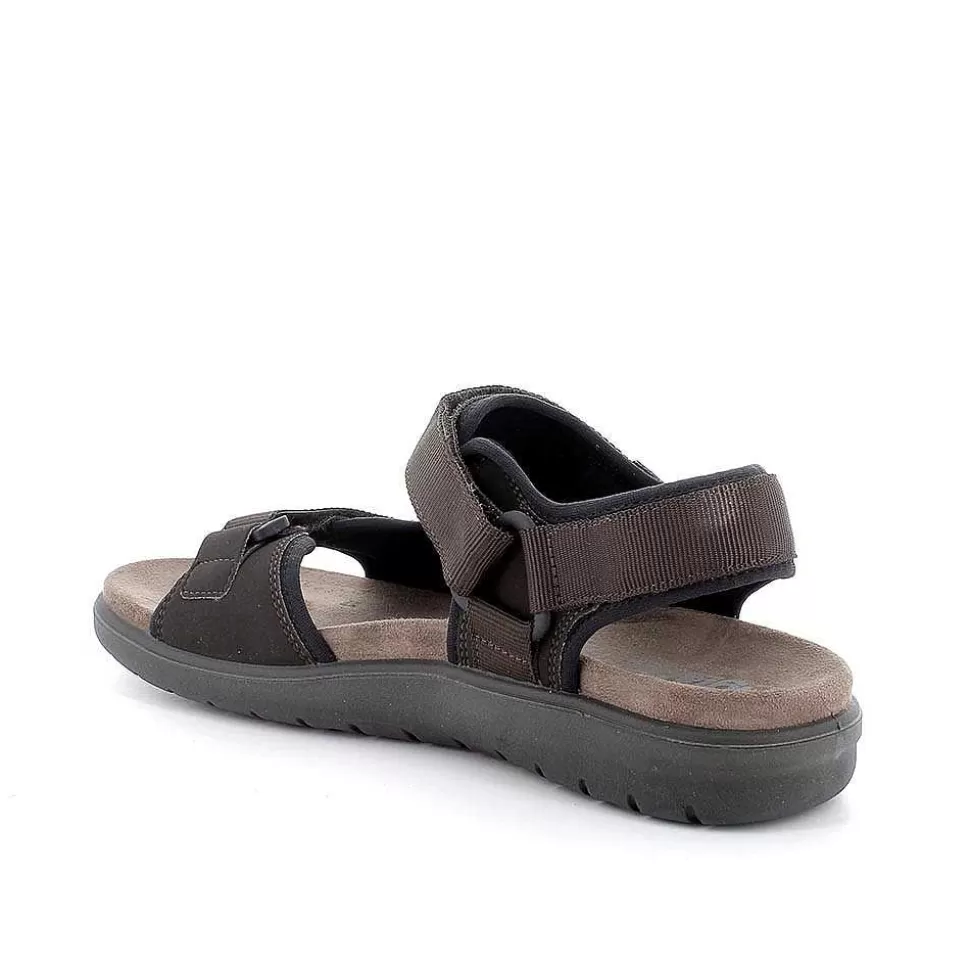 Dark Brown Men'S Sandals-Igi&Co Hot