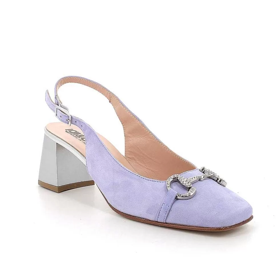 Decollete With Back Strap In Lavender Women'S Leather-Igi&Co Store