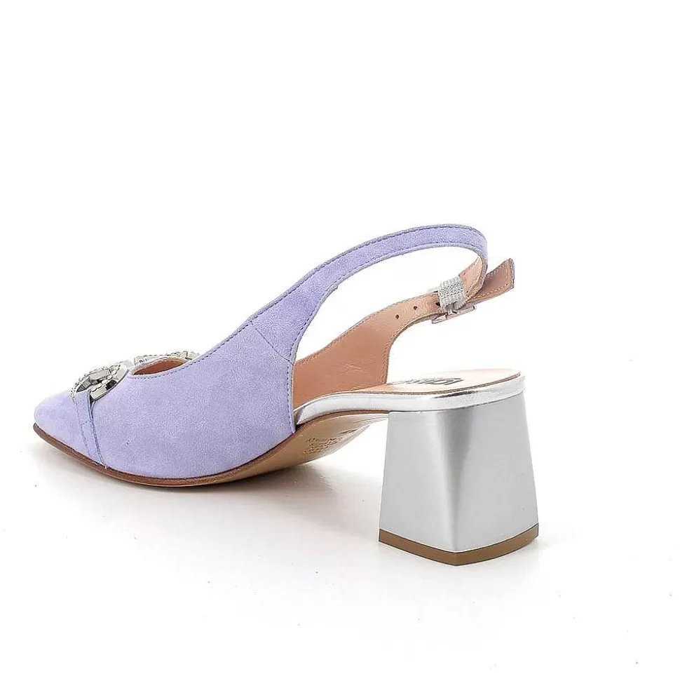 Decollete With Back Strap In Lavender Women'S Leather-Igi&Co Store