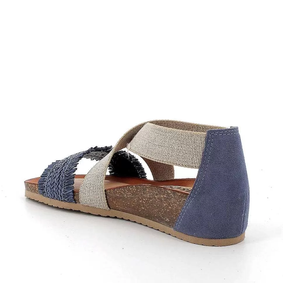 Denim Women'S Leather Sandals-Igi&Co Cheap