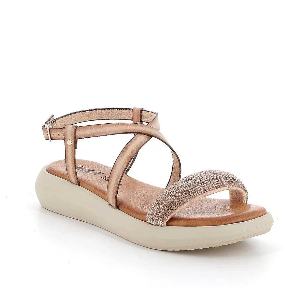 Ecru Women'S Leather Sandals-Igi&Co Flash Sale