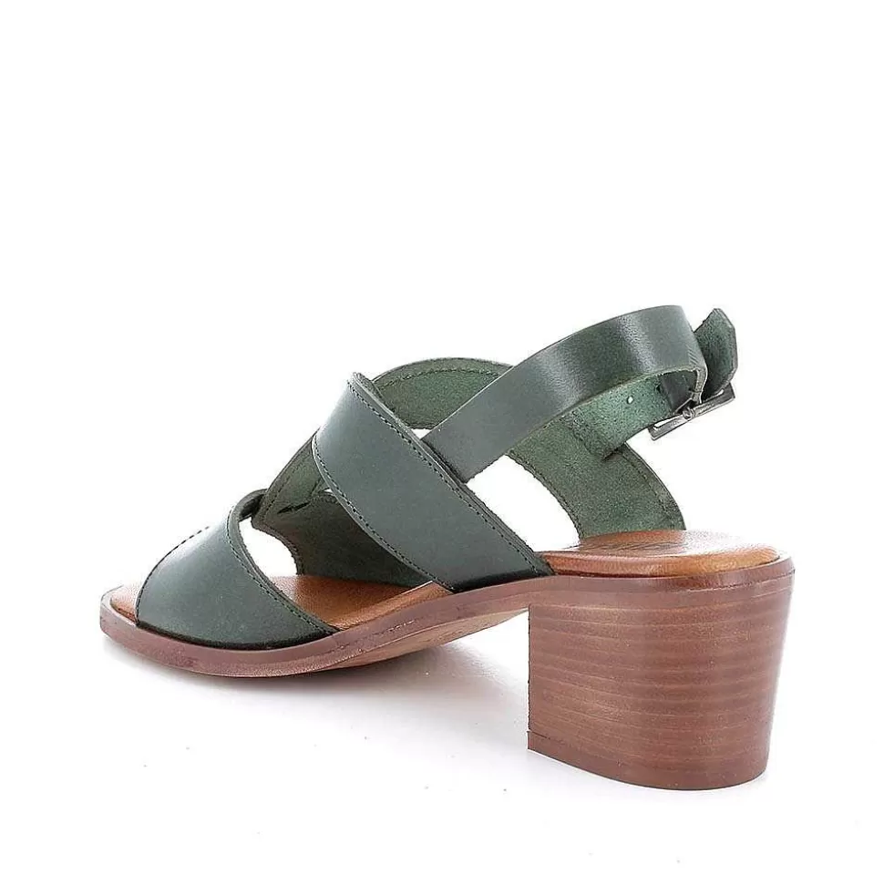 Forest Women'S Leather Heeled Sandals-Igi&Co Cheap