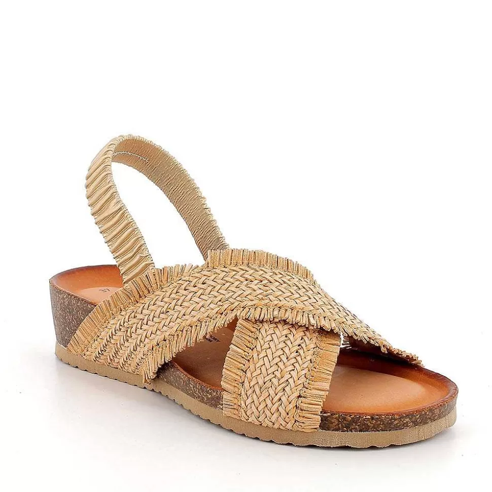 Gold Women'S Leather Sandals-Igi&Co Clearance