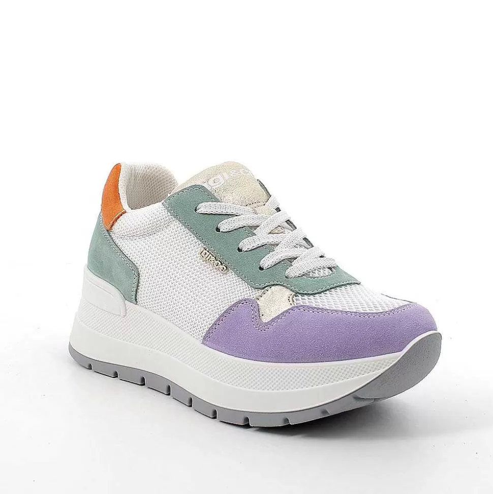 Iris-Salvia-White Women'S Wedge Sneakers-Igi&Co Hot