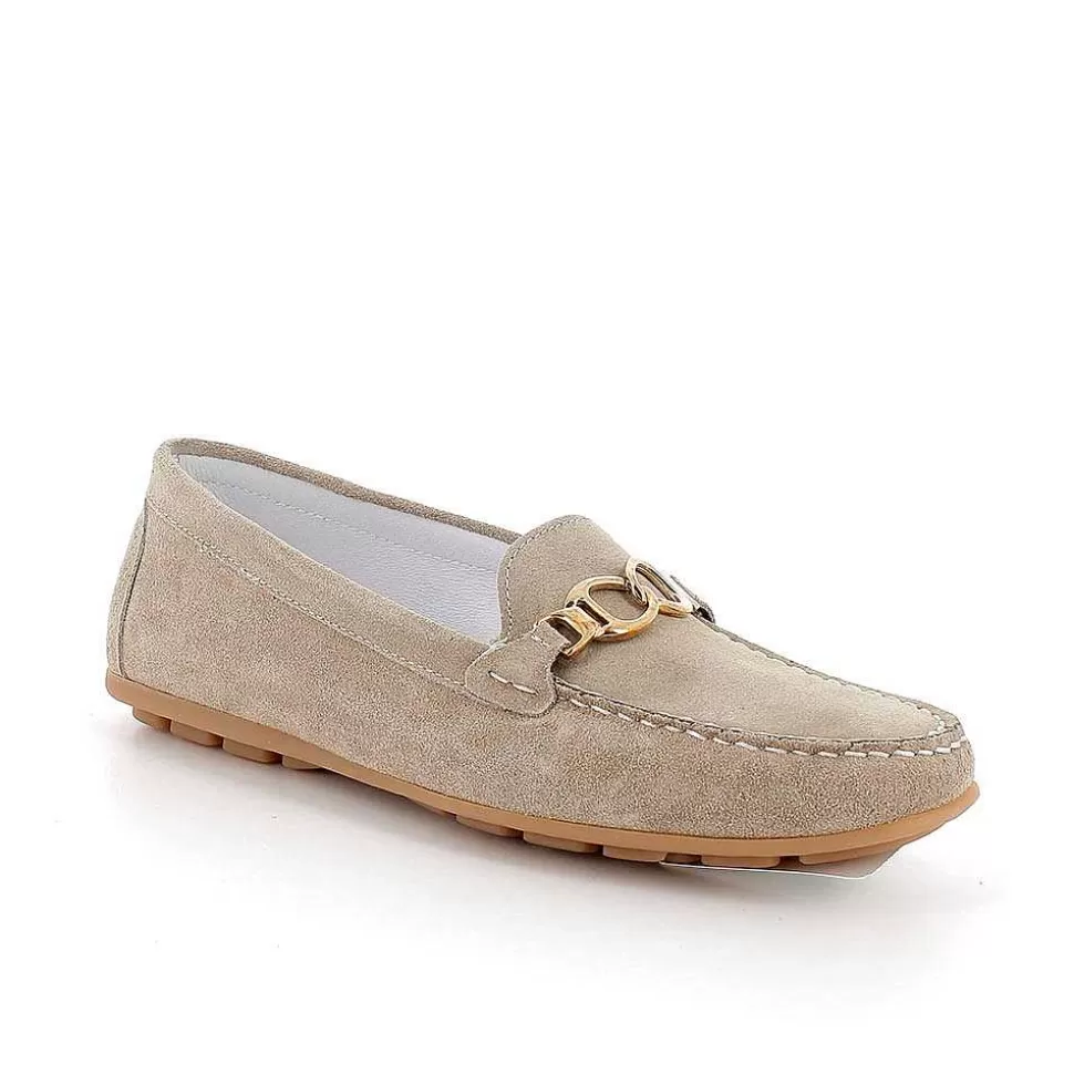 Ivory Women'S Leather Loafers-Igi&Co Online