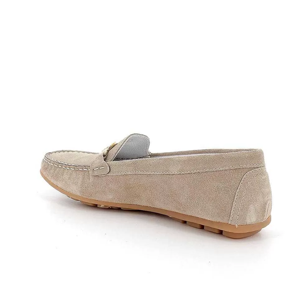 Ivory Women'S Leather Loafers-Igi&Co Online