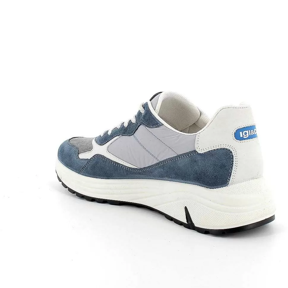 Light Blue Men'S Sneakers-Igi&Co Fashion