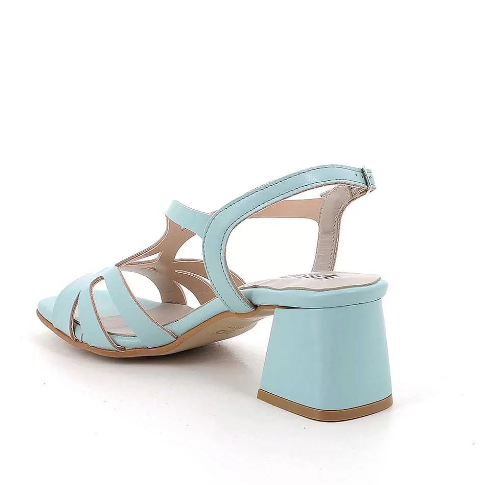 Light Blue Women'S Heeled Sandals-Igi&Co Fashion