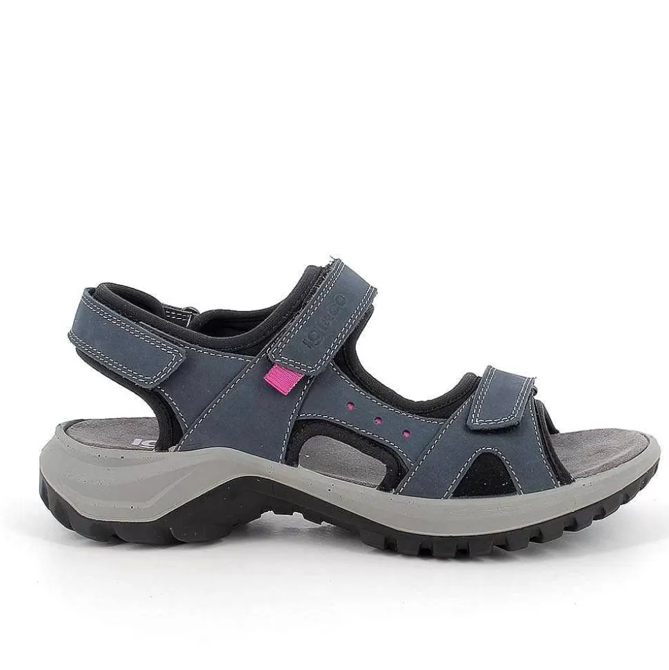 Light Blue Women'S Leather Sandals-Igi&Co Sale