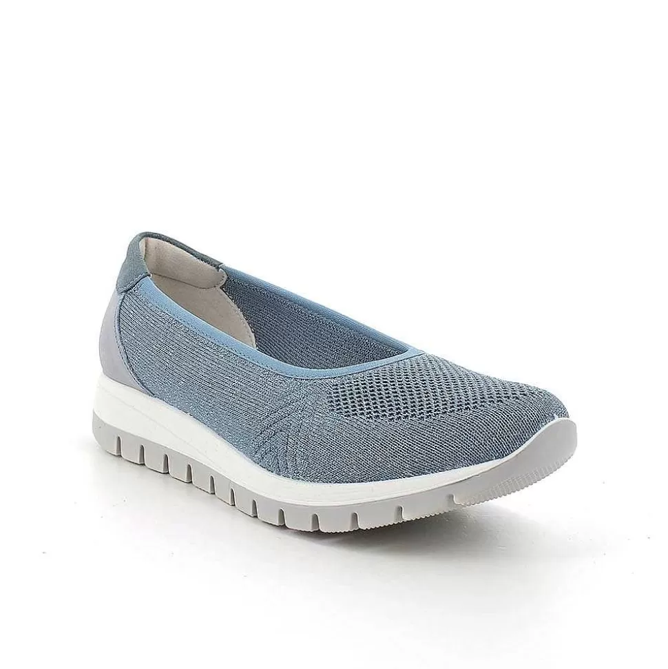 Light Blue-Silver Women'S Ballerinas-Igi&Co Hot