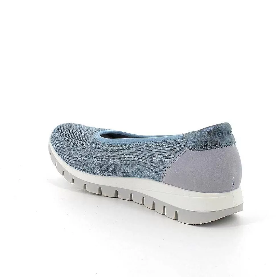 Light Blue-Silver Women'S Ballerinas-Igi&Co Hot