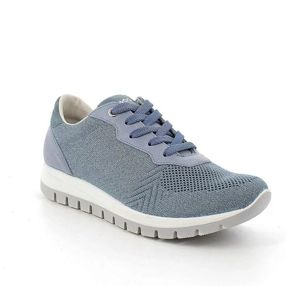 Light Blue-Silver Women'S Sneakers-Igi&Co Shop